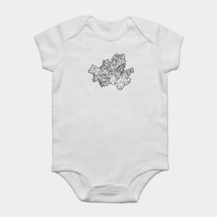 Map of Seoul Baby Bodysuit